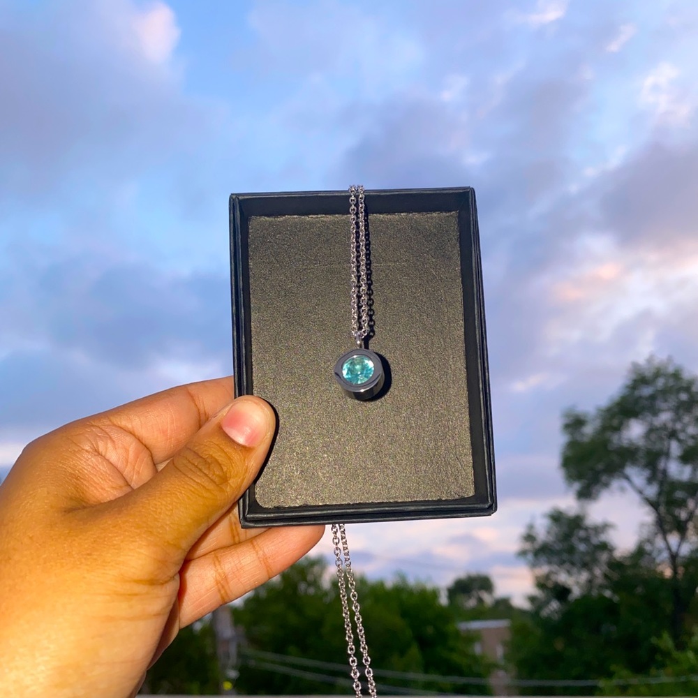 New Birthstone Necklace (March)